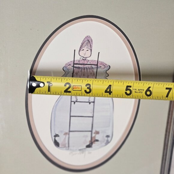 P. Buckley Moss Framed Cats in Jar Print Signed and Numbered 295/1000 - Picture 8 of 9